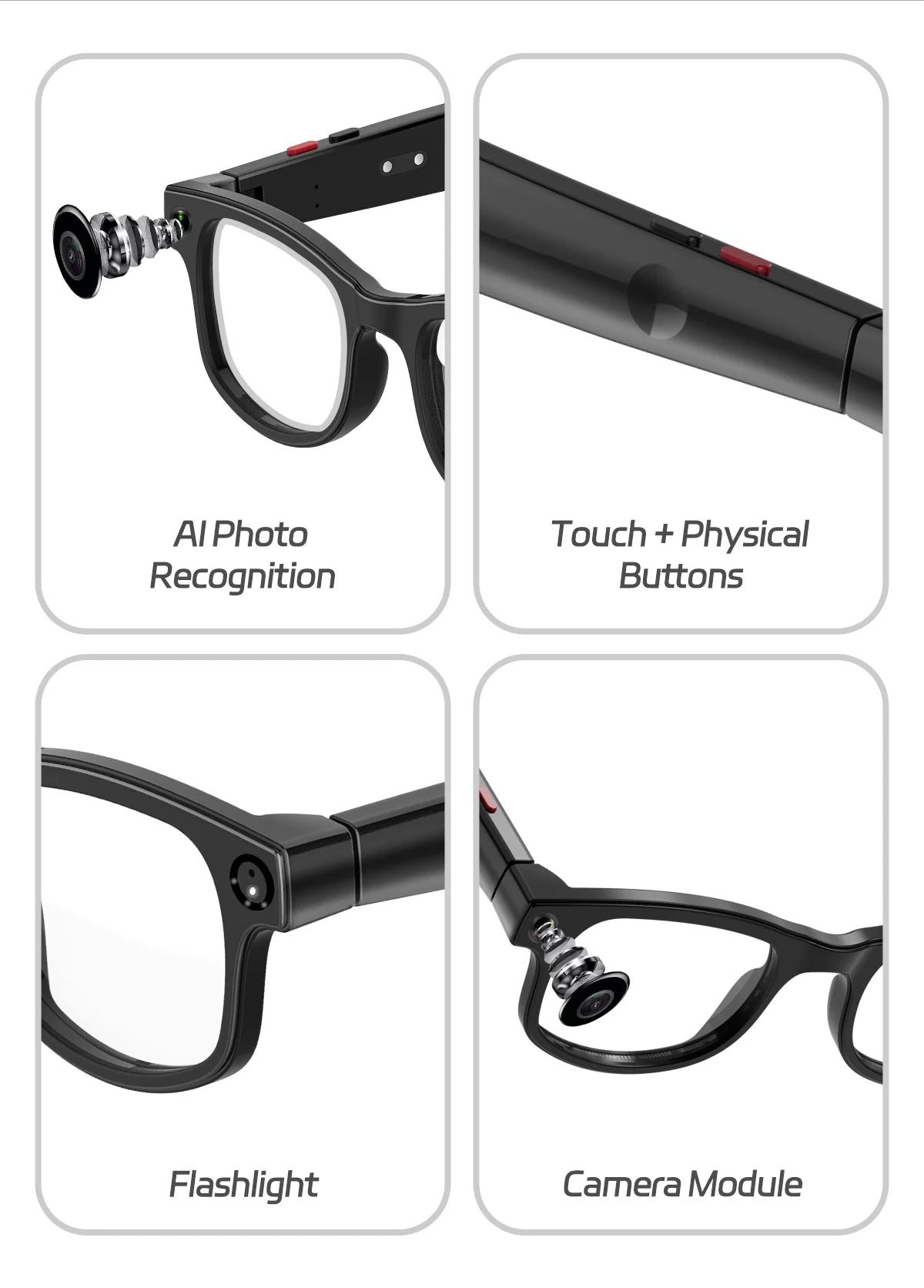 G1 Ai Smart Glasses with Stabilized Camera Take Photos Video Audio Recording Wi-Fi Transmission AI Translator Sunglasses AIMB-G1